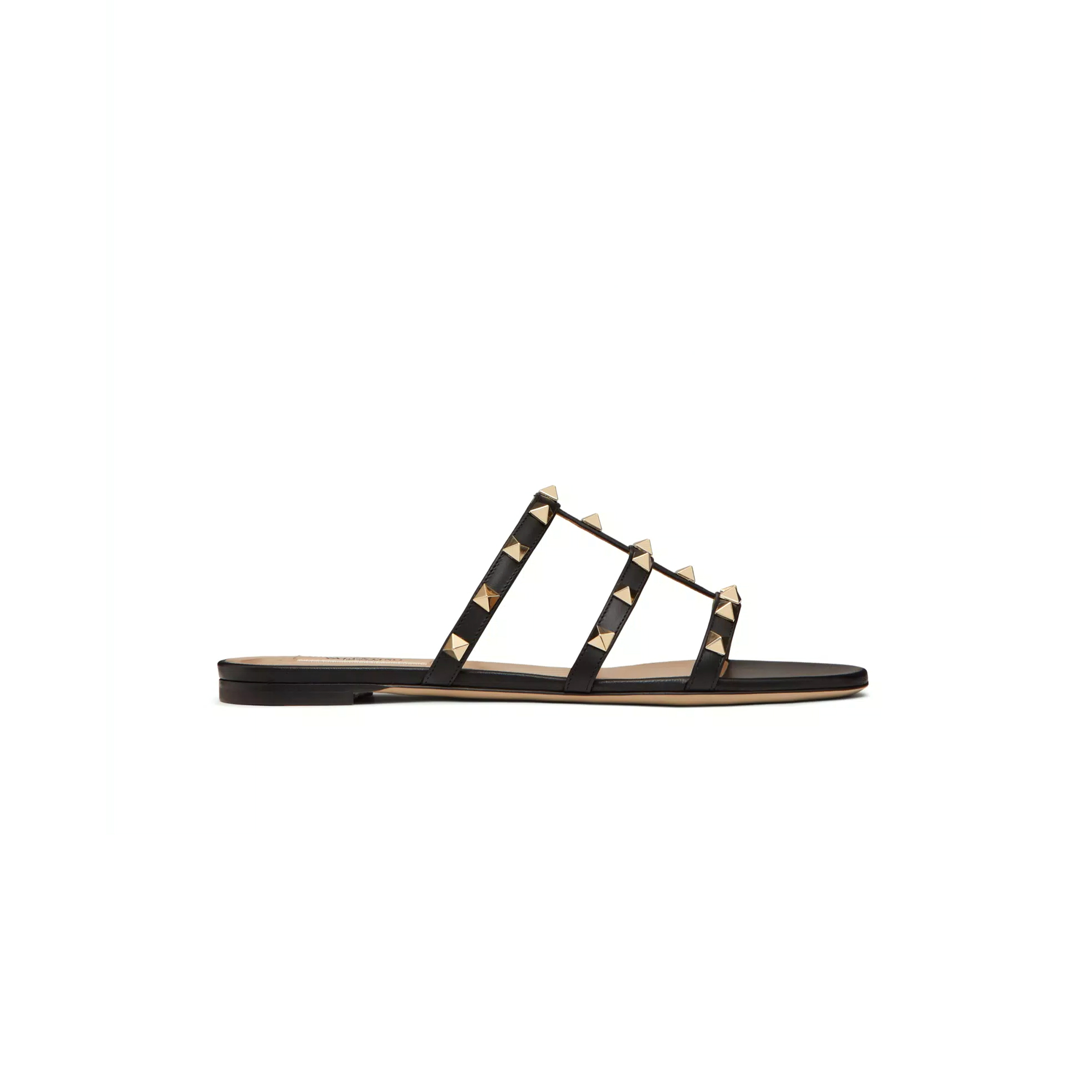 VALENTINO ROCKSTUD FLAT SLIDE SANDAL 5W2S0C49VOD_0NO VALENTINO ROCKSTUD FLAT SLIDE SANDAL 5W2S0C49VOD_0NO